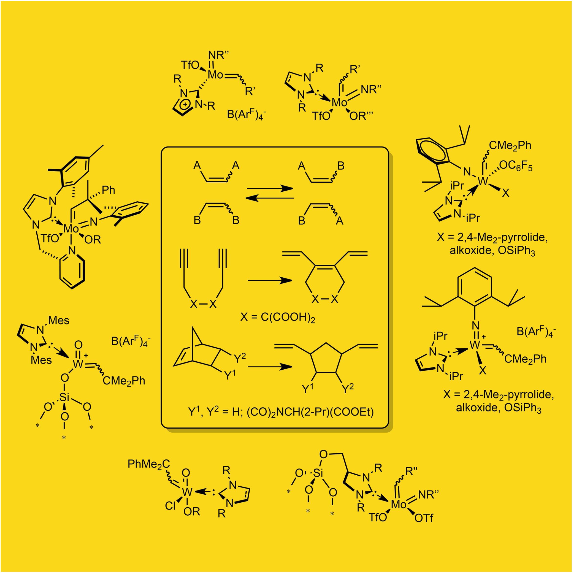 Molybdenum Imido, Tungsten Imido and Tungsten Oxo Alkylidene N-Heterocyclic Carbene Olefin Metathesis Catalysts