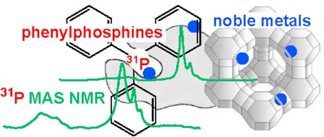 Noble metal location in porous supports determined by reaction with phosphines