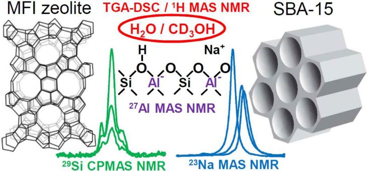 Effect of aluminum and sodium on the sorption of water and methanol in microporous MFI-type zeolites and mesoporous SBA-15 materials