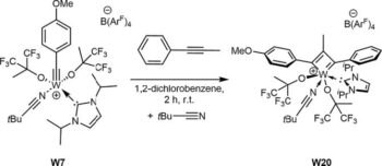 Cationic Tungsten Alkylidyne N‑Heterocyclic Carbene Complexes: Synthesis and Reactivity in Alkyne Metathesis