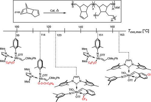 Tuning the Latent Behavior of Molybdenum Imido Alkylidene N-Heterocyclic Carbene Complexes in Dicyclopentadiene Polymerization