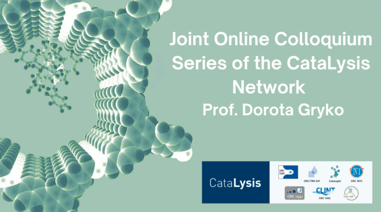 Joint Online Colloquium Series of the CataLysis network – Prof. Dorota Gryko