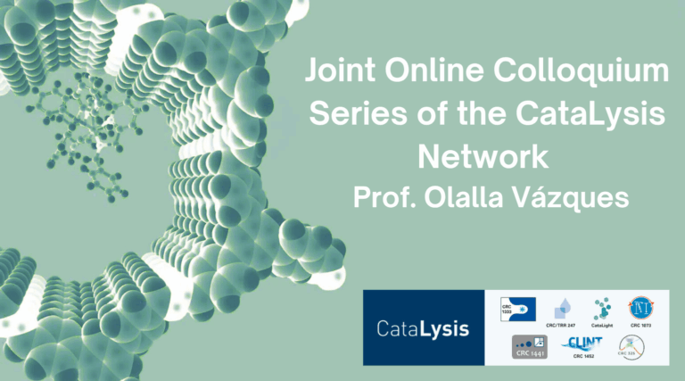 Joint Online Colloquium Series of the CataLysis network – Prof. Olalla Vázques