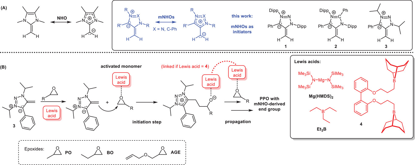 Mesoionic N-Heterocyclic Olefins as Initiators for the Lewis Pair Polymerization of Epoxides