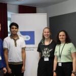 Severin Haid & Akash Despende, the new CRC 1333 doctoral representatives together with Martina Paetsch and Alina Bauer