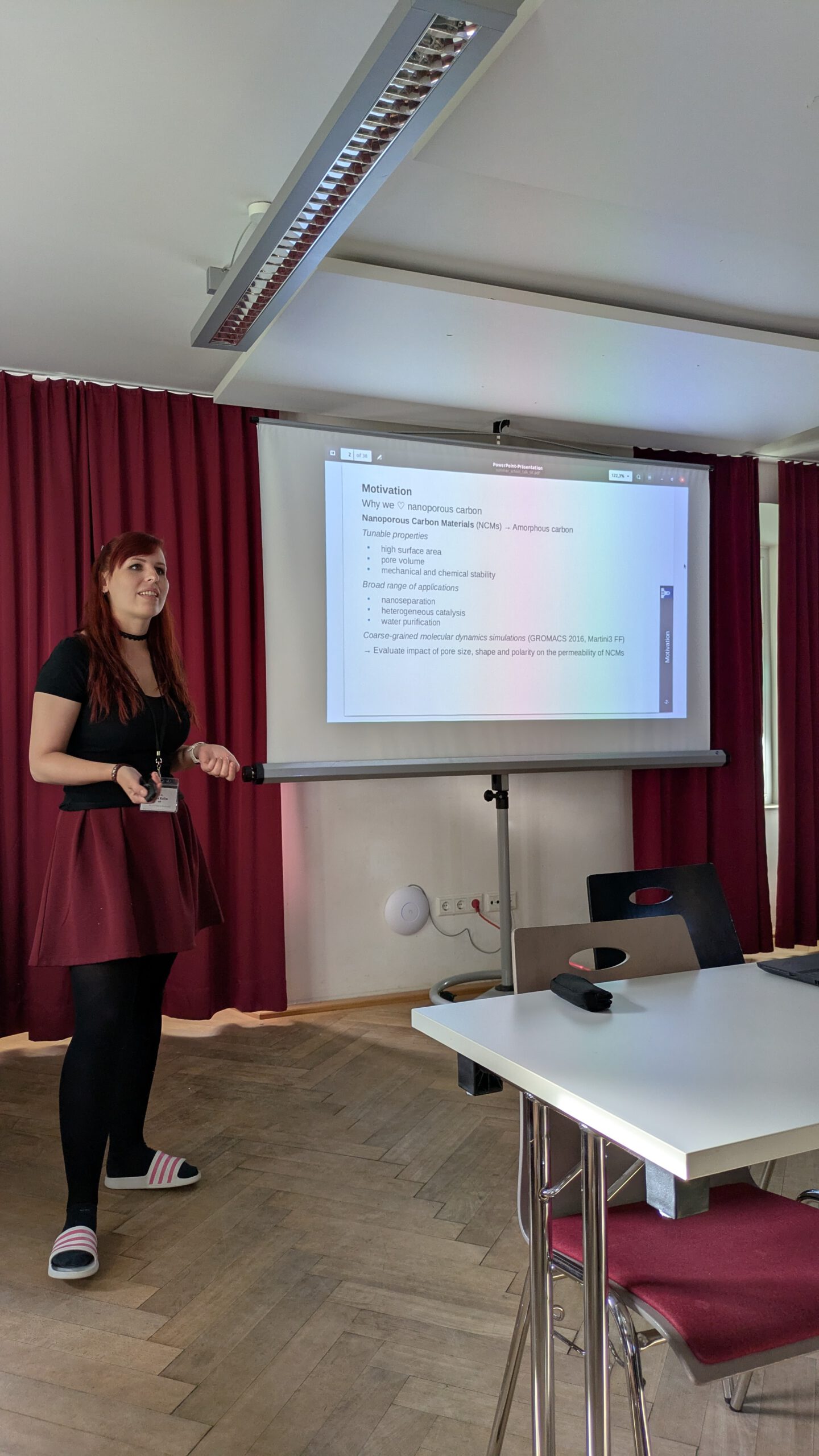 Picture of Sofia Kolin during her workshop