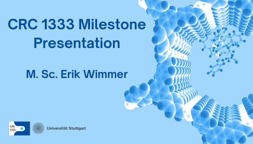 CRC 1333 Milestone Presentation M. Sc. Erik Wimmer