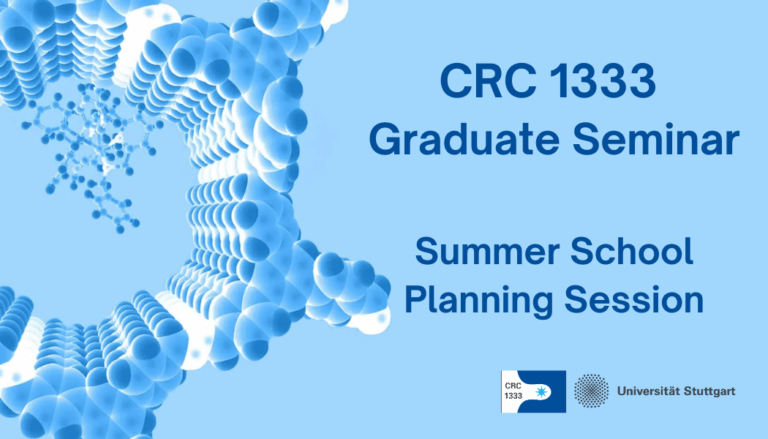 CRC 1333 Graduate Seminar- Summer School Planning Session