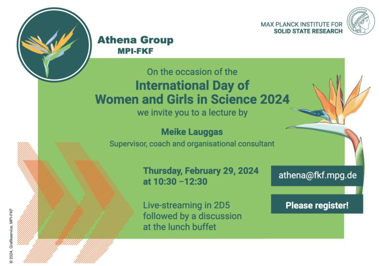 Athena Group – Lecture Dr. Meike Lauggas – International Day of Women and Girls in Science 2024