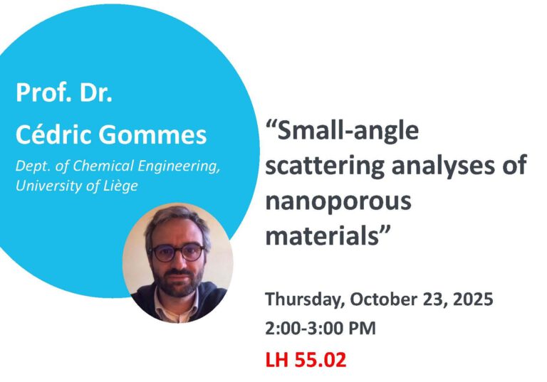 CRC 1333 Colloquium: Prof. Cédric Gommes