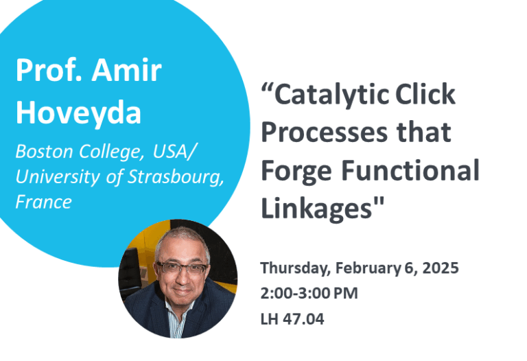 CRC 1333 Colloquium: Prof. Amir Hoveyda