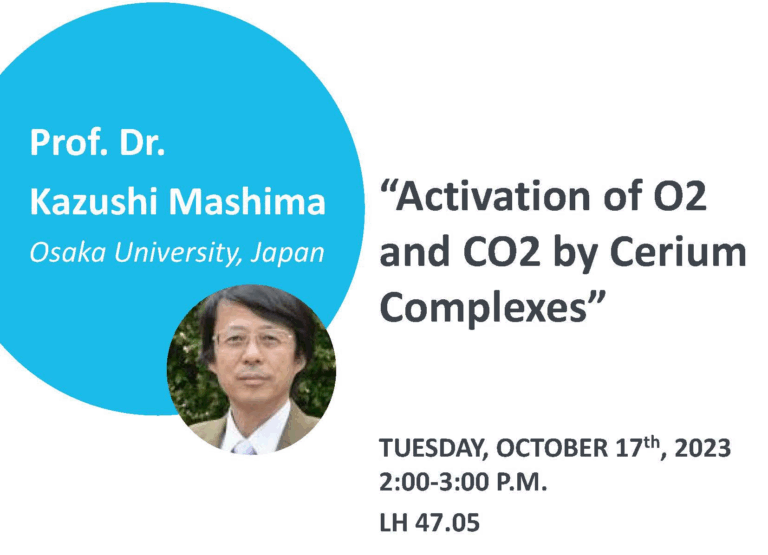 CRC Colloquium: Prof. Kazushi Mashima