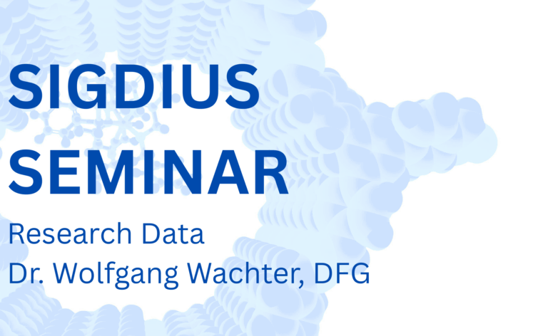 SIGDIUS-Seminar on Research Data – Dr. Wolfgang Wachter