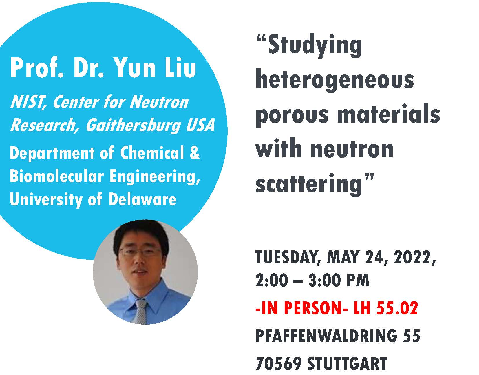 CRC Colloquium Prof. Liu