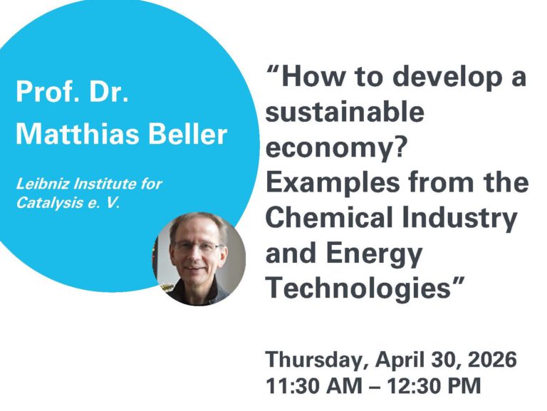 CRC 1333 Colloquium: Prof. Dr. Matthias Beller