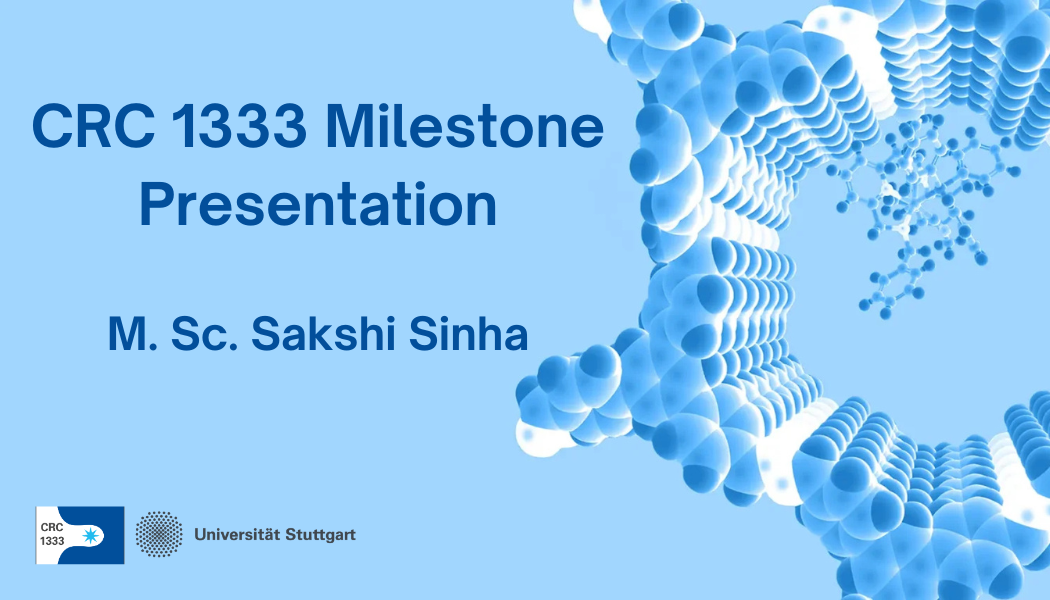 CRC 1333 Milestone Presentation - M.Sc. Sakshi Sinha