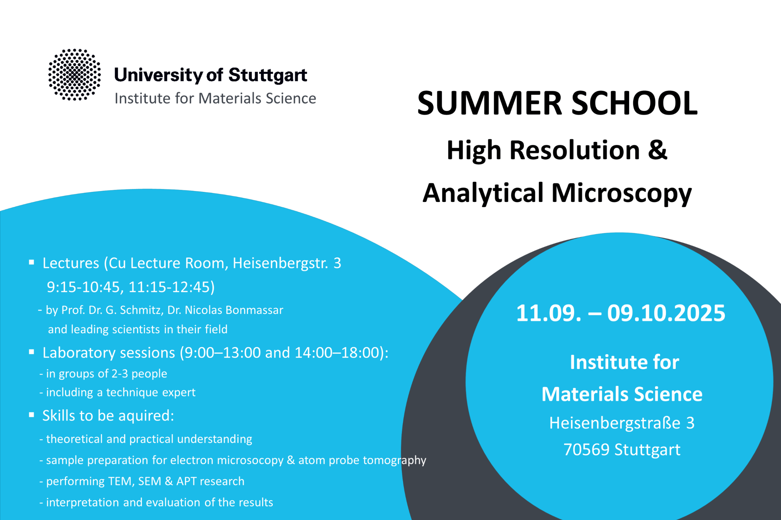 Summer School – High Resolution Analytical Microscopy